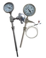 WSS dual metallic temperature indicator with thermocouple（thermal resistance） and temperature tra